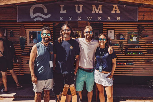 Luma eyewear staff Fistral Beach Boardmasters