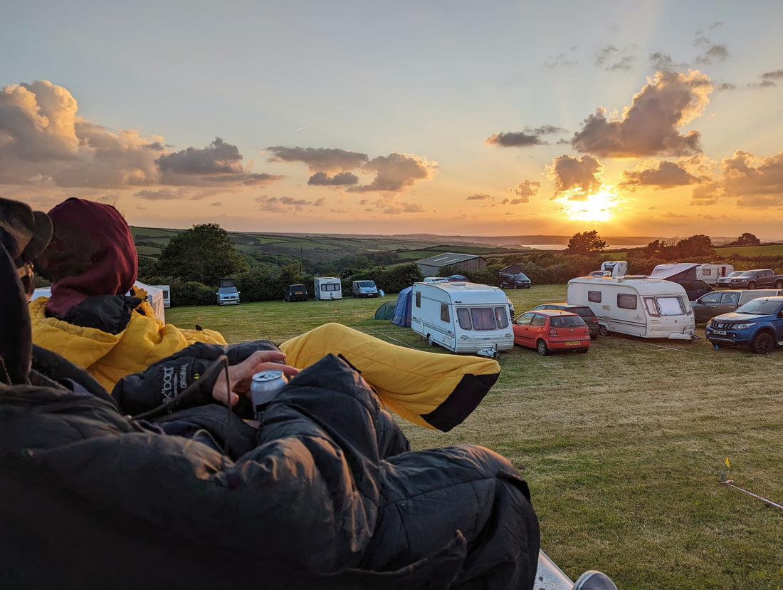 Luma eyewear team enjoying a Devon sunset