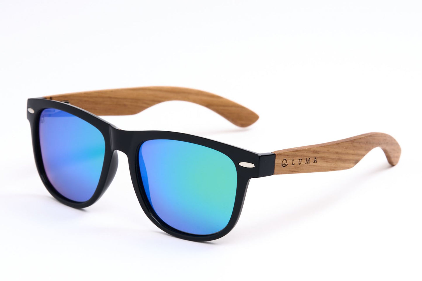 Luma Sunglasses - Beach Comber - Black/Green