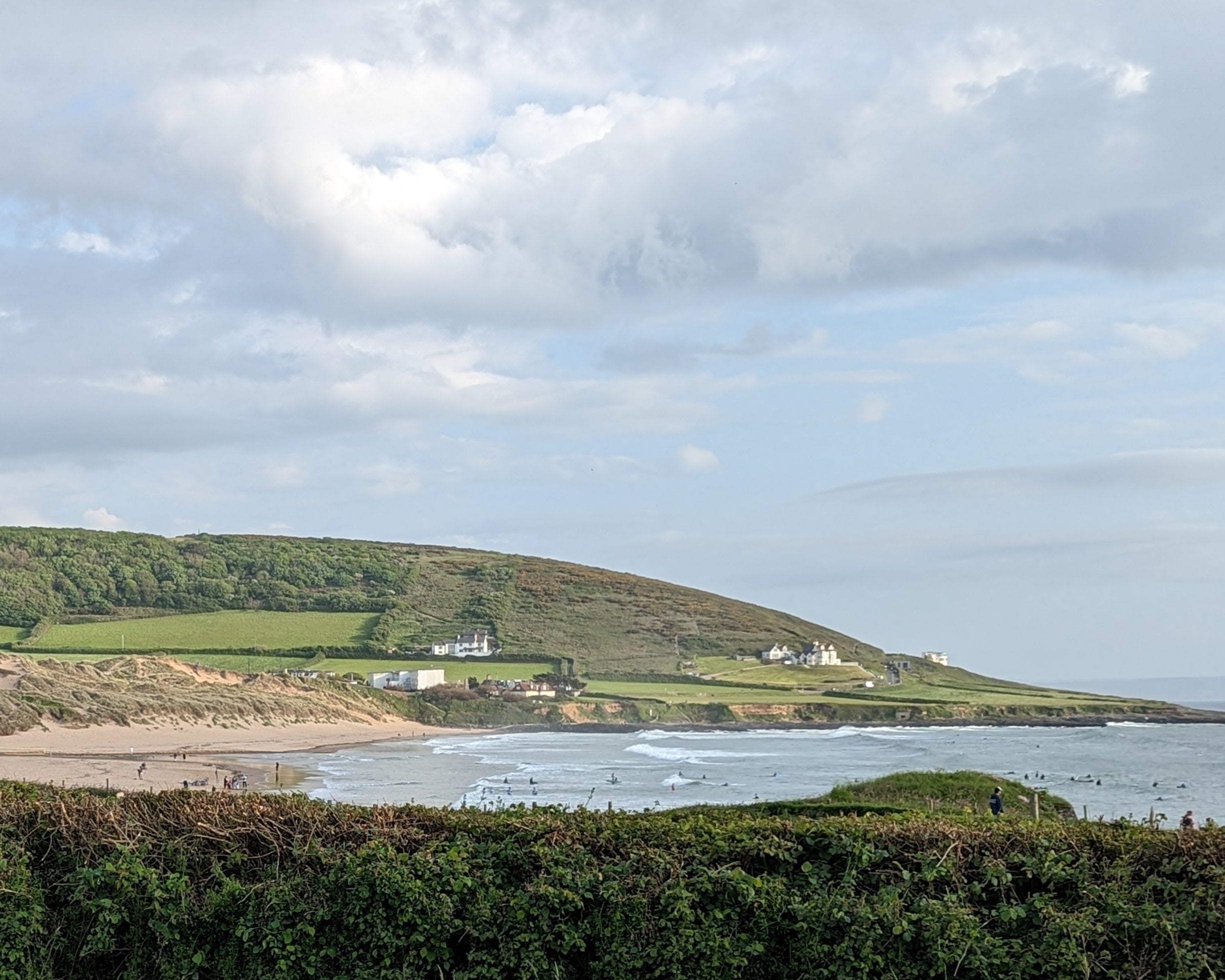 Croyde beach devon view of bay