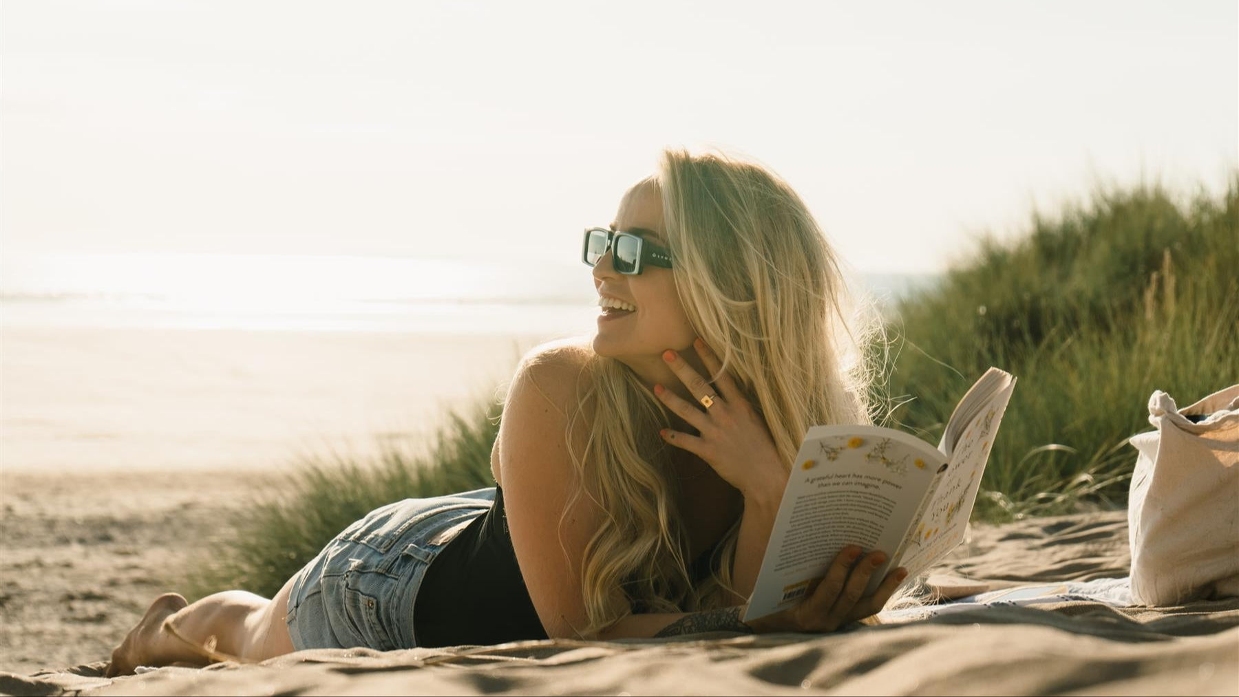 women wearing watergate sunglasses on beach