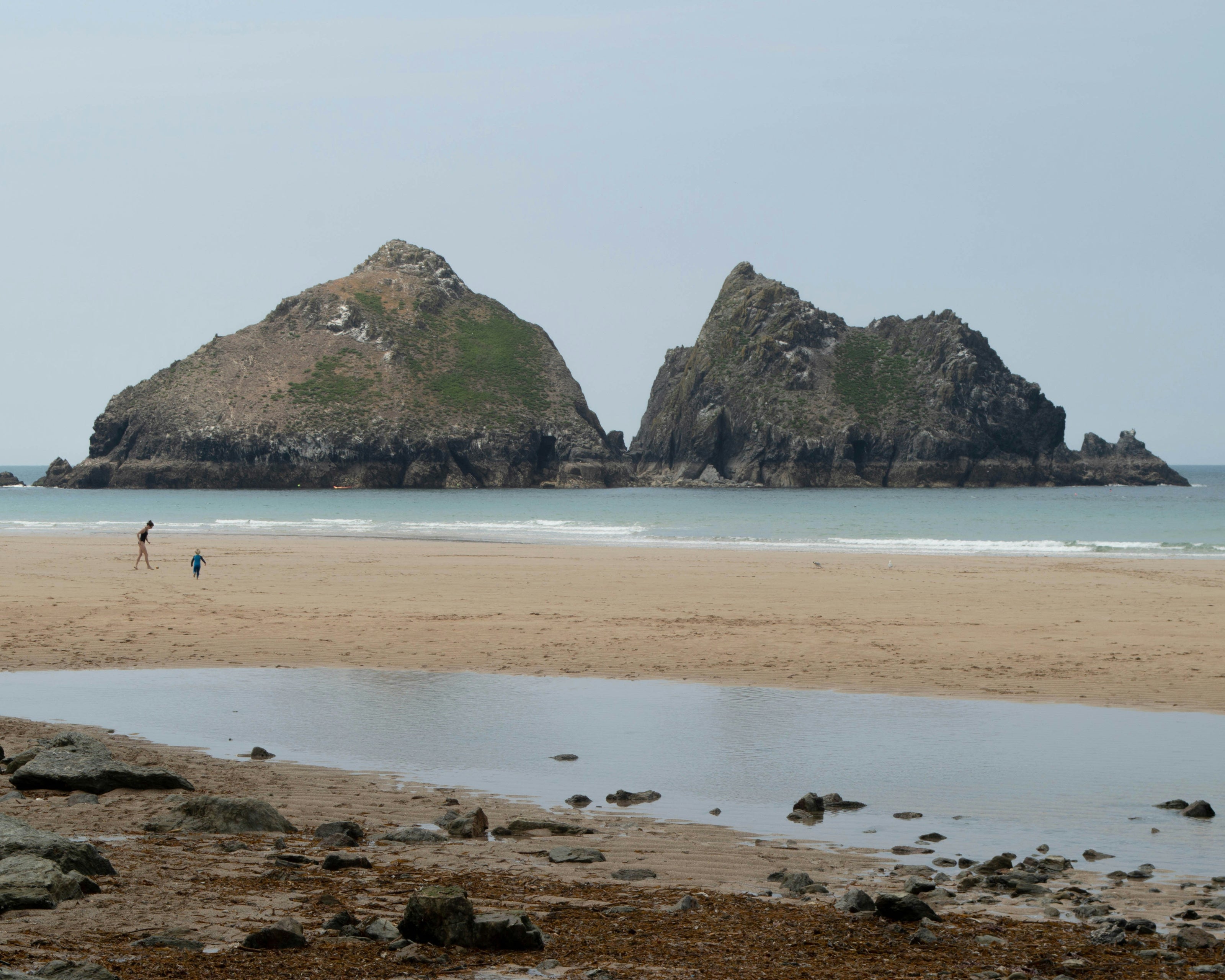 Gull rocks at Holywell bay cornwall