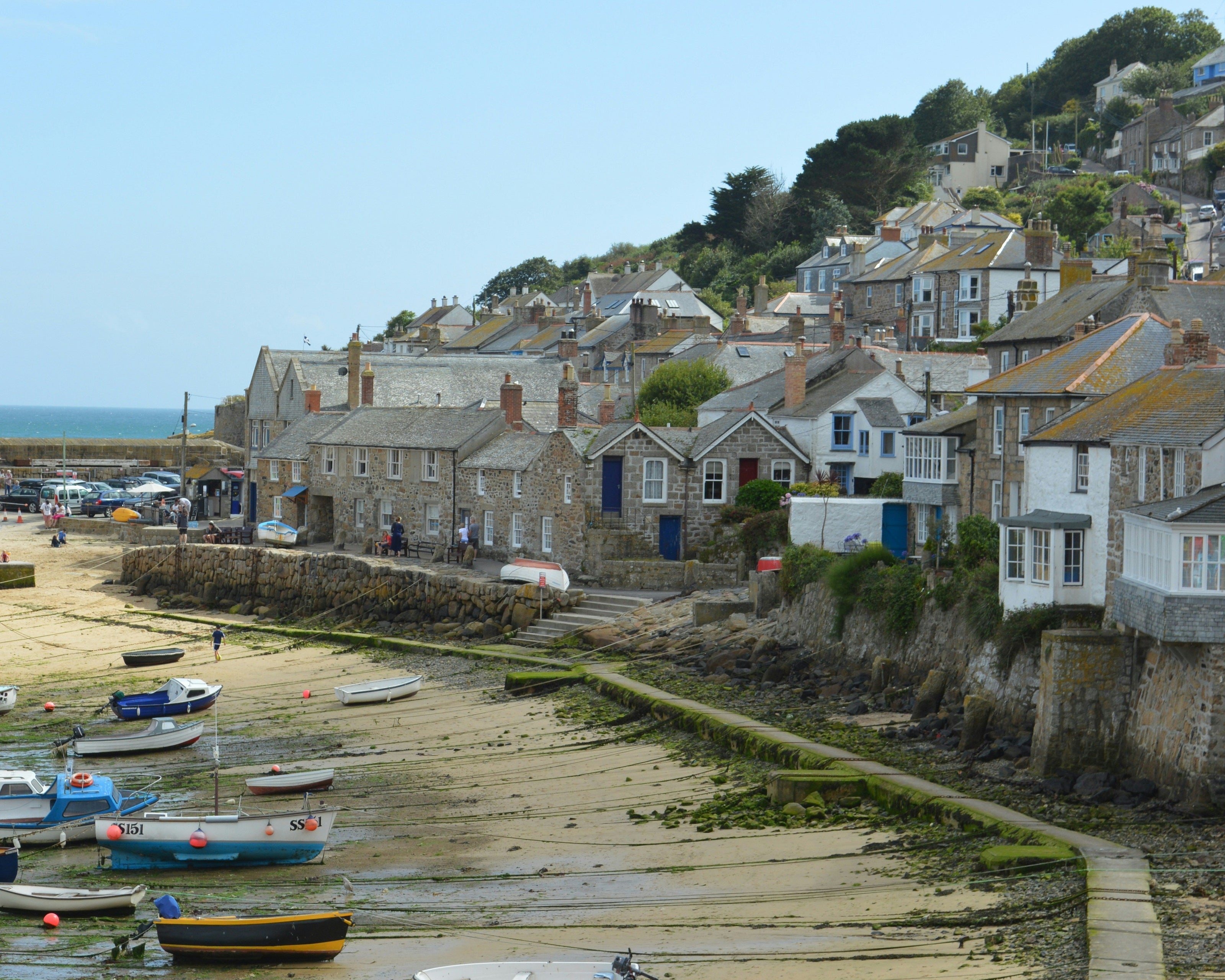 mousehole harbour at hightide